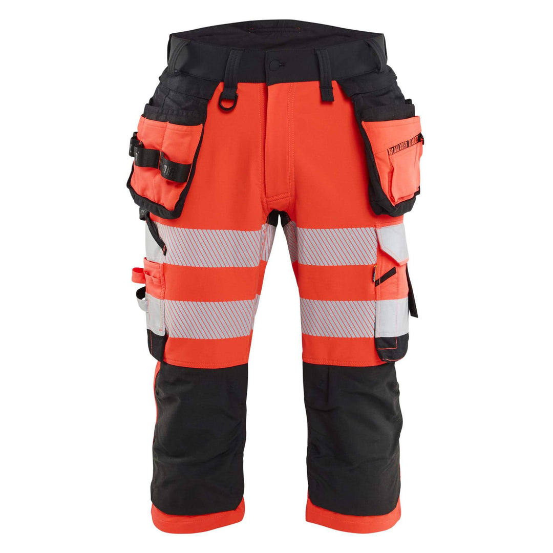 Blaklader 11231648 Hi-Vis 4-Way Stretch Cordura Knee Pad Pirate Trousers Red/Black Main #colour_red-black