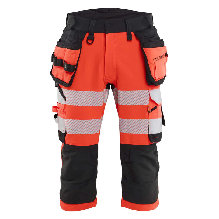 Blaklader 11231648 Hi-Vis 4-Way Stretch Cordura Knee Pad Pirate Trousers Red/Black Main #colour_red-black