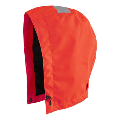 Blaklader 21751977 Hi-Vis Breathable Waterproof Helmet Hood Hi-Vis Red Main #colour_hi-vis-red