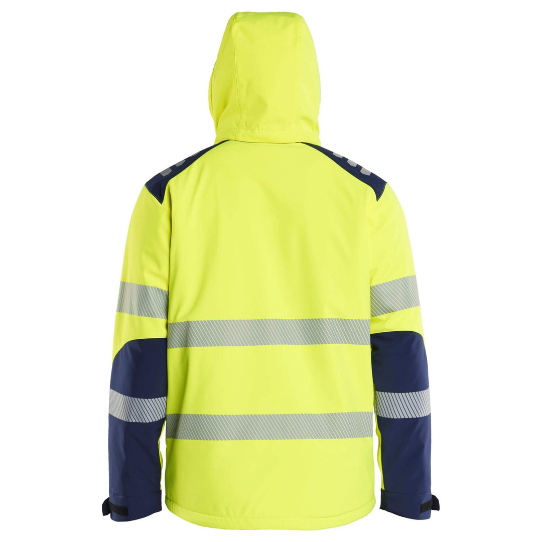Blaklader 44002513 Hi-Vis Lightweight Lined Waterproof Winter Softshell Jacket Yellow/Navy Blue Additional 1 #colour_yellow-navy-blue