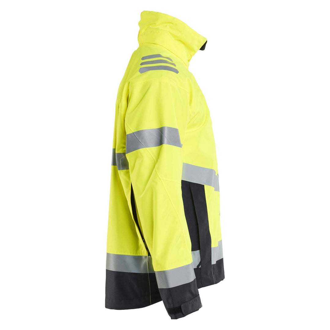 Blaklader 47601977 Hi-Vis Lightweight Waterproof Shell Jacket Yellow/Black Right #colour_yellow-black