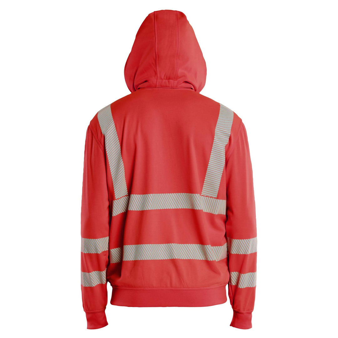 Blaklader 35732538 Hi-Vis Sweatshirt with Detachable Hood Hi-Vis Red Additional 1 #colour_hi-vis-red