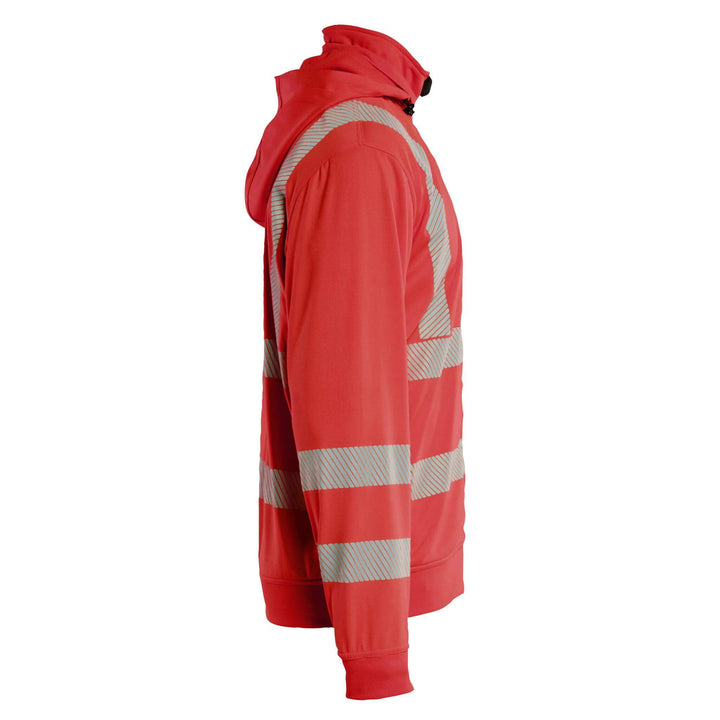 Blaklader 35732538 Hi-Vis Sweatshirt with Detachable Hood Hi-Vis Red Right #colour_hi-vis-red