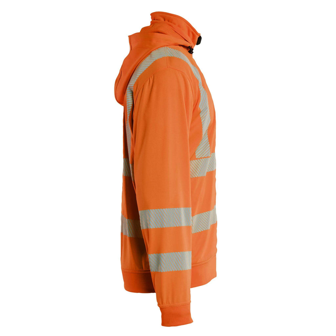 Blaklader 35732538 Hi-Vis Sweatshirt with Detachable Hood Orange Right #colour_orange