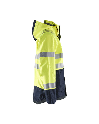 Blaklader 40881532 Hi-Vis Waterproof Shell Jacket Multinorm Yellow/Navy Blue Right #colour_yellow-navy-blue