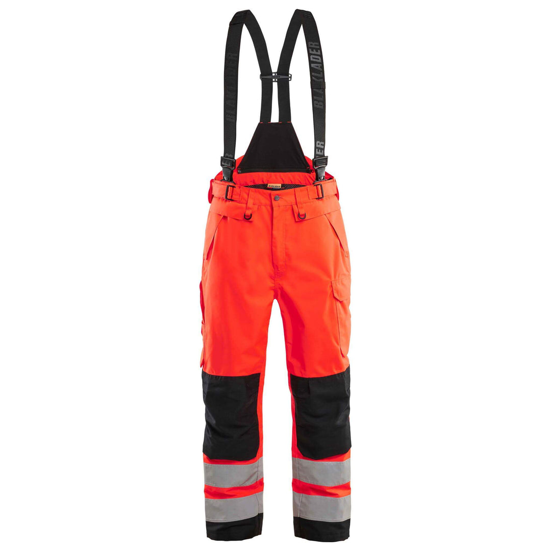 Blaklader 18671977 Hi-Vis Waterproof Trousers Red/Black Main #colour_red-black