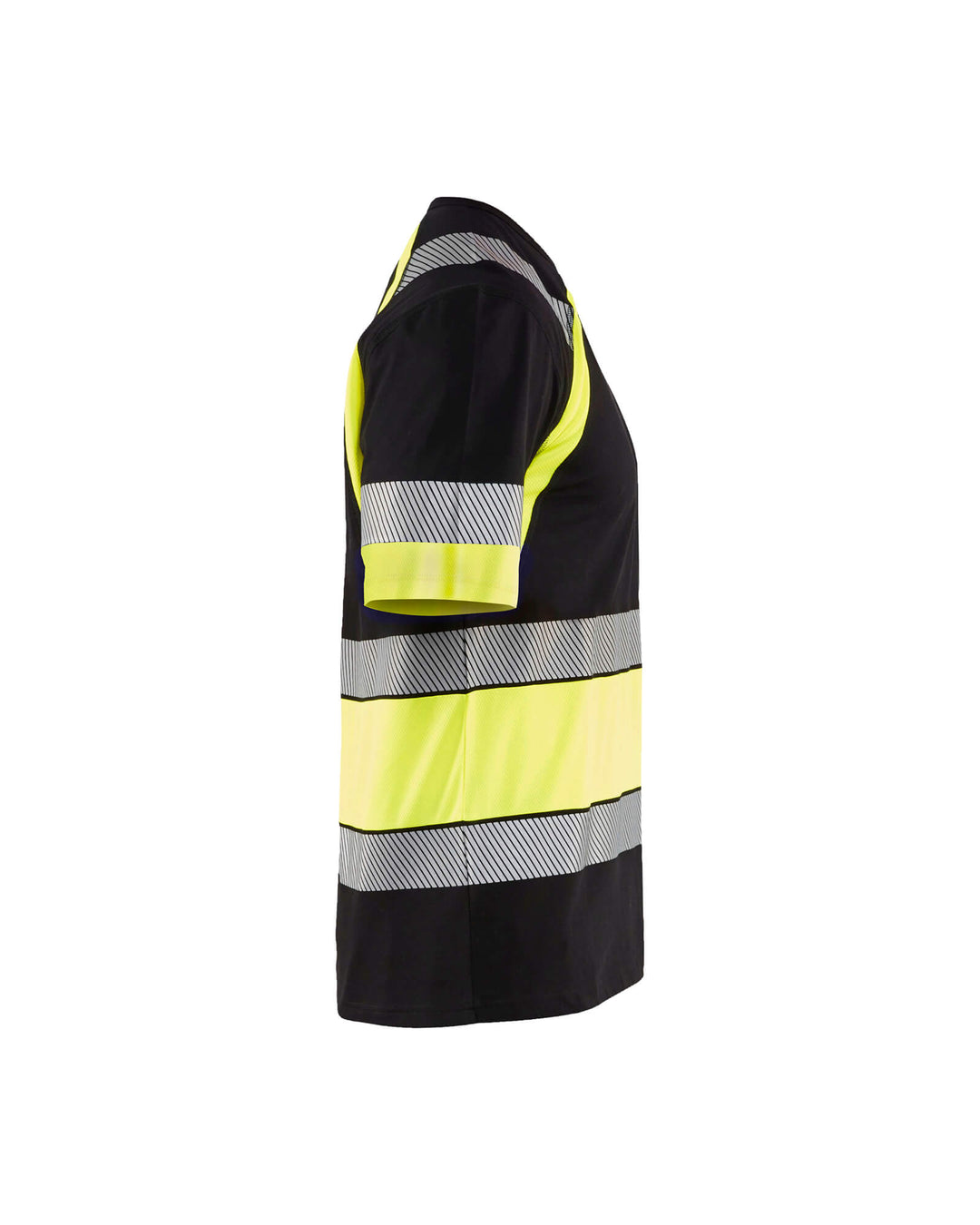 Blaklader 34211030 Hi-Vis Work T-Shirt Black/Hi-Vis Yellow Right #colour_black-hi-vis-yellow