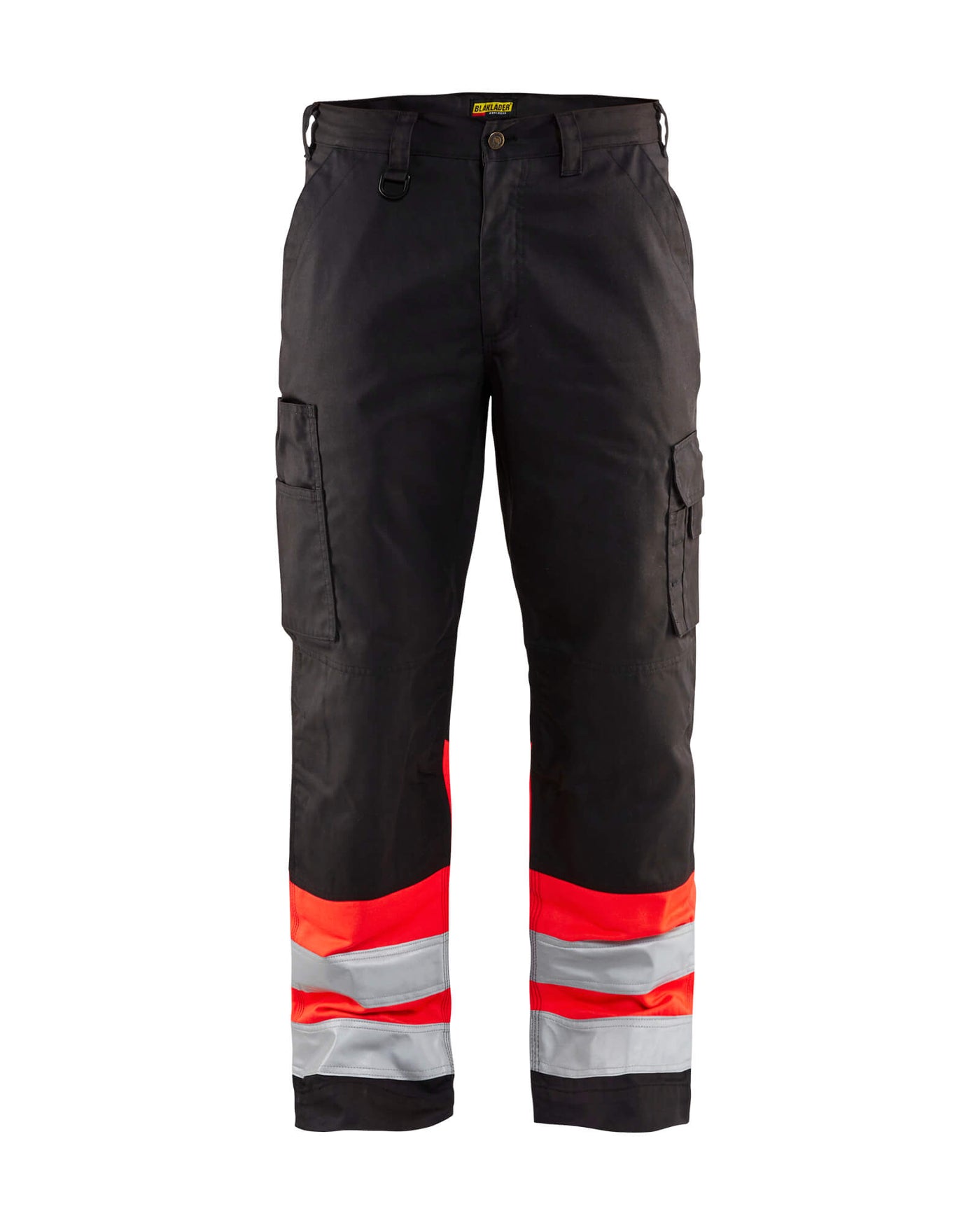 Blaklader 15641811 Hi-Vis Work Trousers Black/Red Main #colour_black-red