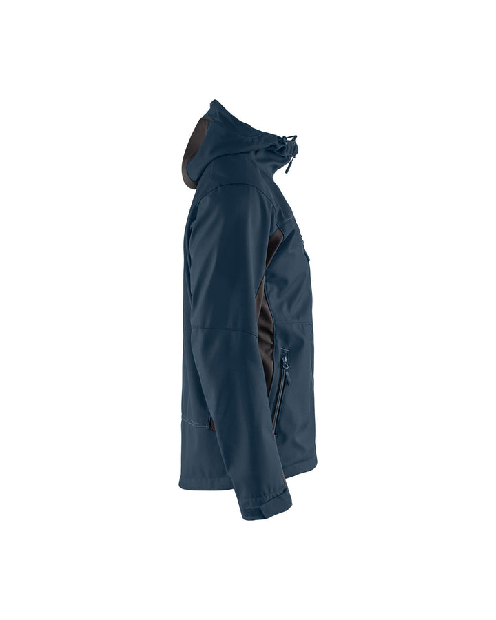 Blaklader 47532516 Hooded Softshell Jacket Dark Navy Blue/Black Right #colour_dark-navy-blue-black