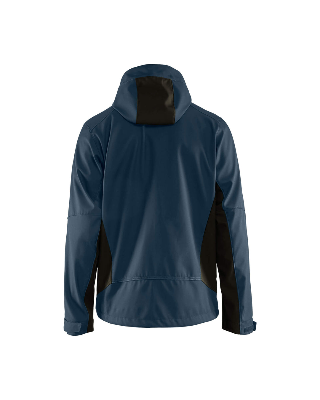 Blaklader 47532516 Hooded Softshell Jacket Dark Navy Blue/Black Rear #colour_dark-navy-blue-black