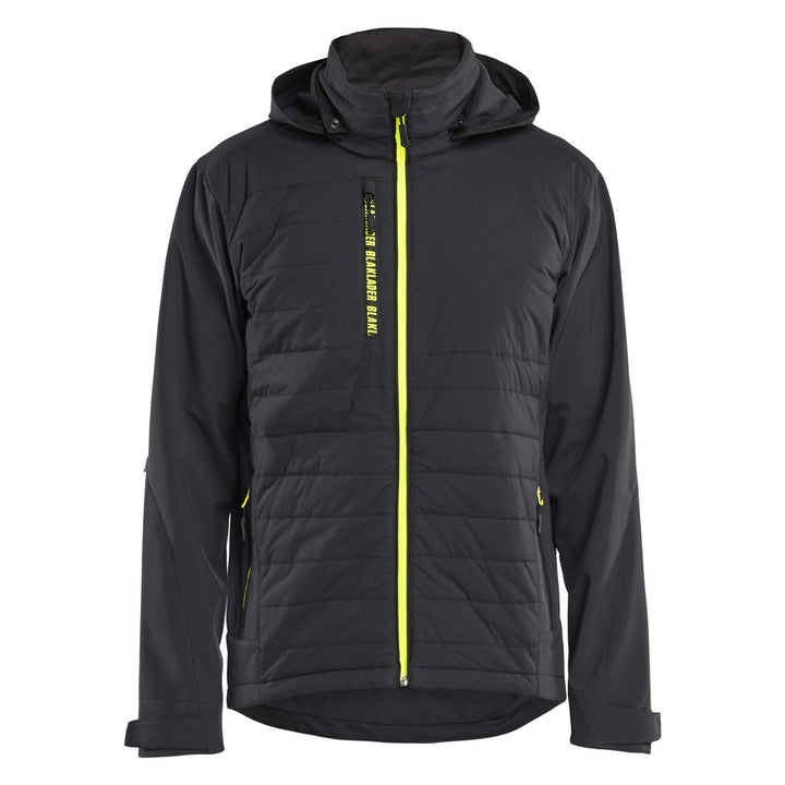 Blaklader 47432513 Hybrid Jacket Black/Hi-Vis Yellow Main #colour_black-hi-vis-yellow