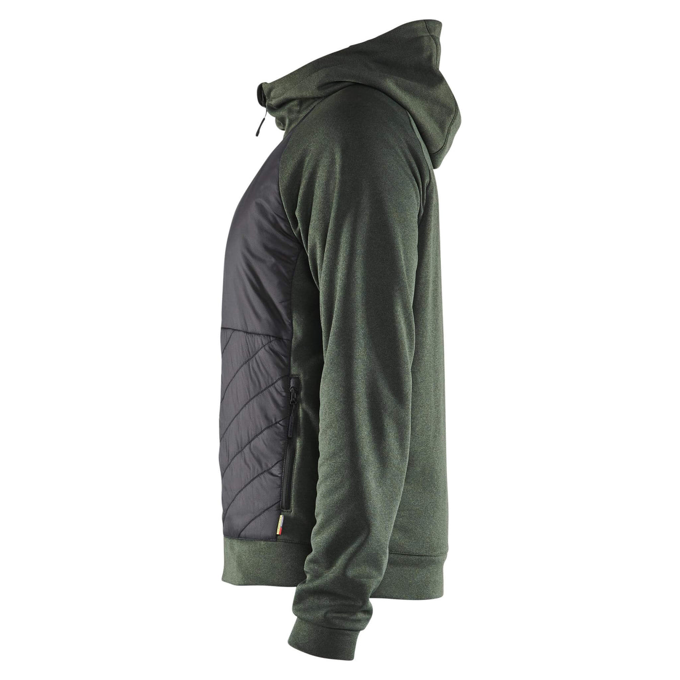 Blaklader 34632533 Hybrid Sweatshirt Jacket Autumn Green/Black Left #colour_autumn-green-black