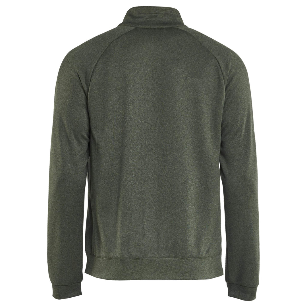 Blaklader 34182533 Hybrid Zip Sweatshirt Autumn Green/Black Rear #colour_autumn-green-black