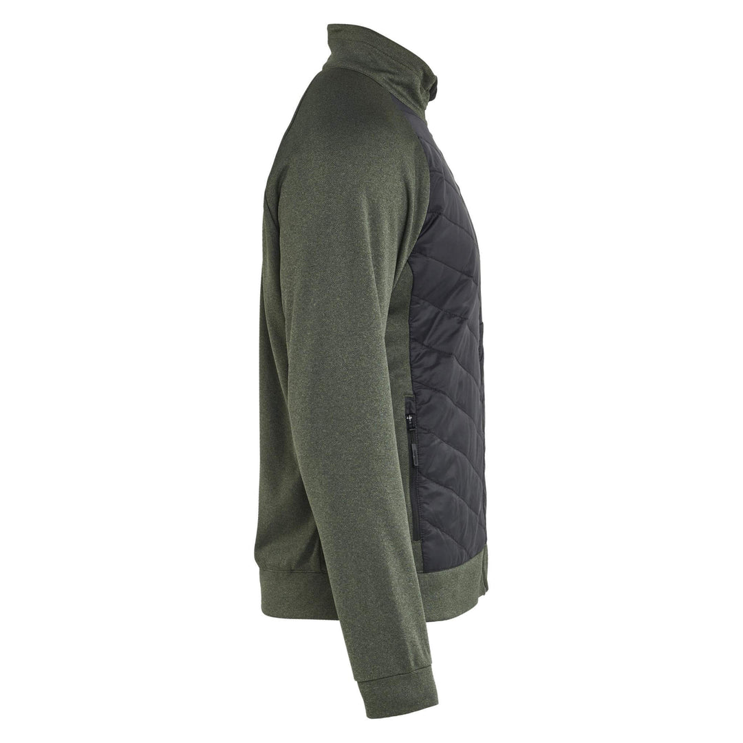 Blaklader 34182533 Hybrid Zip Sweatshirt Autumn Green/Black Right #colour_autumn-green-black