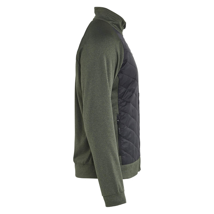 Blaklader 34182533 Hybrid Zip Sweatshirt Autumn Green/Black Right #colour_autumn-green-black