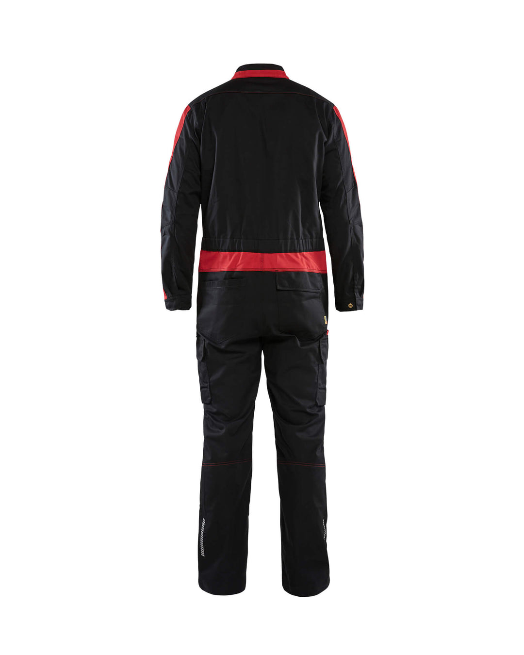 Blaklader 61441832 Industry Overalls Stretch Black/Red Rear #colour_black-red