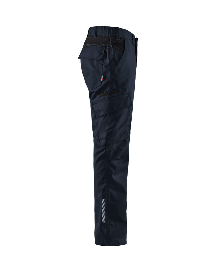 Blaklader 14441832 Industry Trousers Stretch Dark Navy Blue/Black Right #colour_dark-navy-blue-black