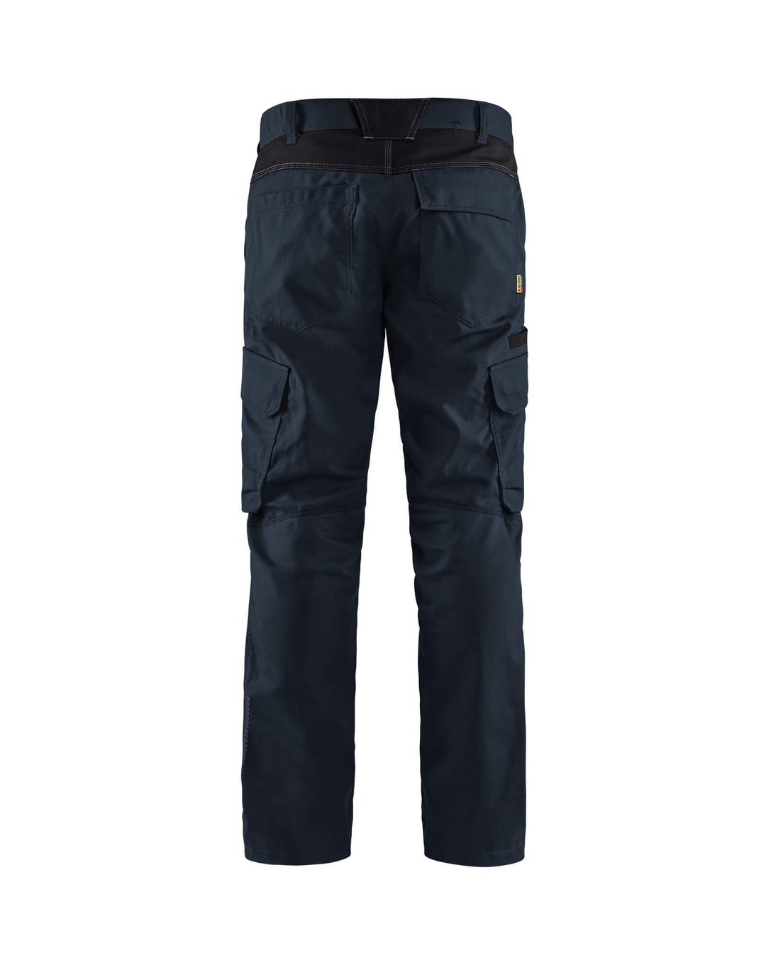 Blaklader 14441832 Industry Trousers Stretch Dark Navy Blue/Black Rear #colour_dark-navy-blue-black