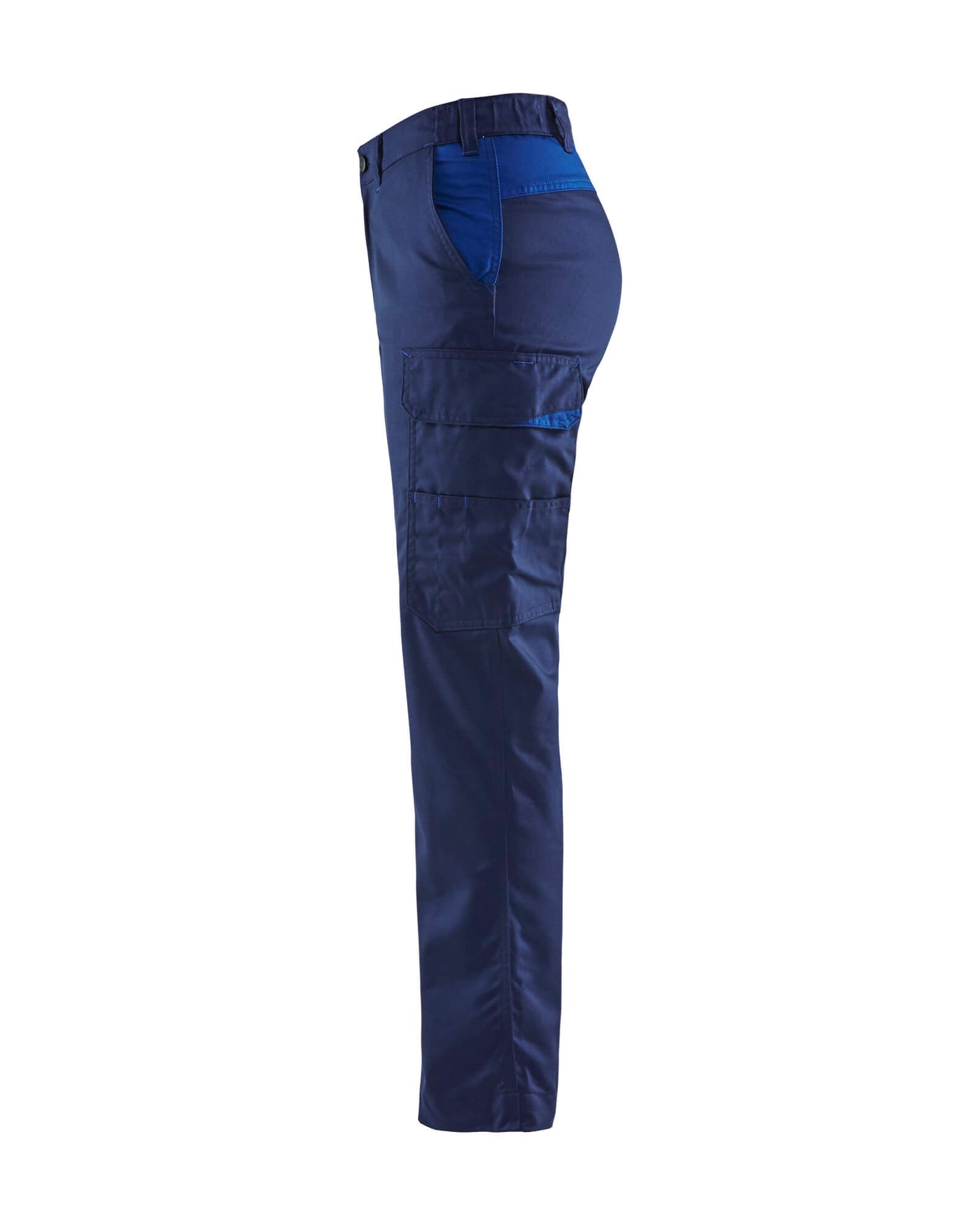 Blaklader 71041800 Industry Work Trousers Navy Blue/Cornflower Blue Left #colour_navy-blue-cornflower-blue