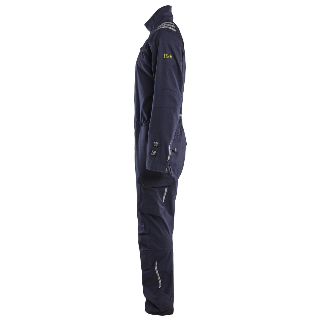 Blaklader 60771512 Inherent Flame Retardant Overall Navy Blue Left #colour_navy-blue