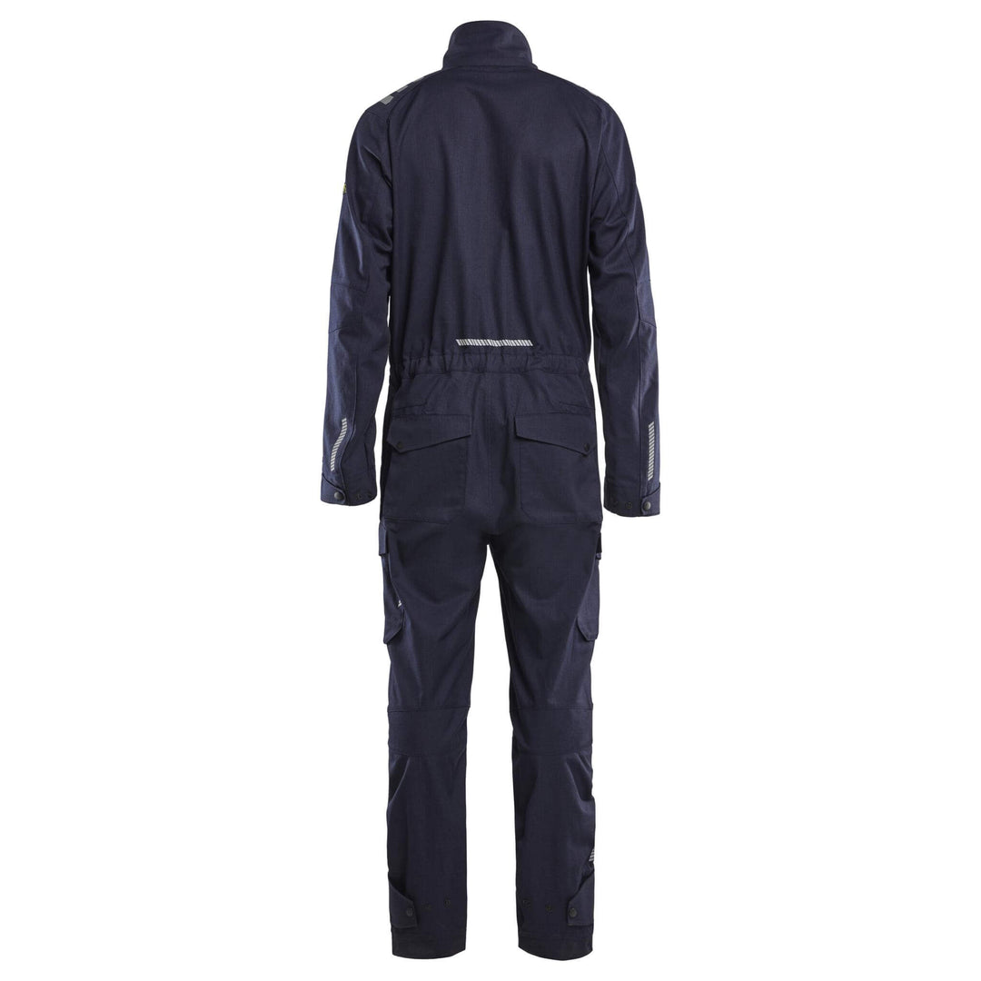 Blaklader 60771512 Inherent Flame Retardant Overall Navy Blue Rear #colour_navy-blue