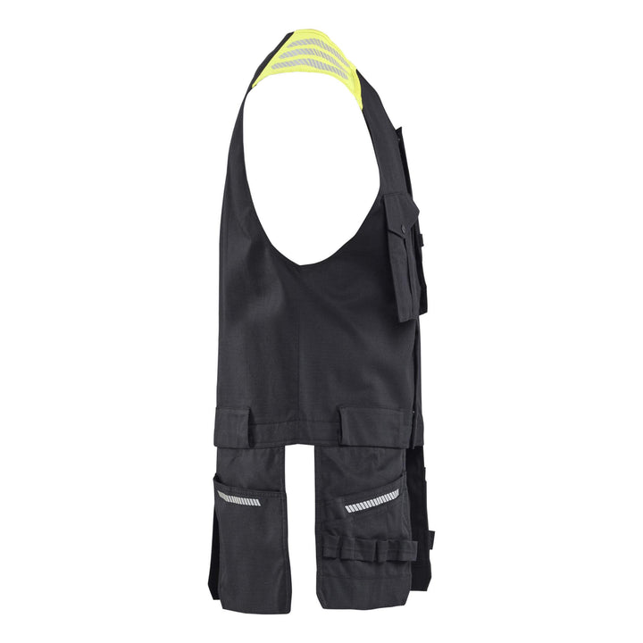 Blaklader 30391512 Inherent Flame Retardant Vest Black/Hi-Vis Yellow Right #colour_black-hi-vis-yellow