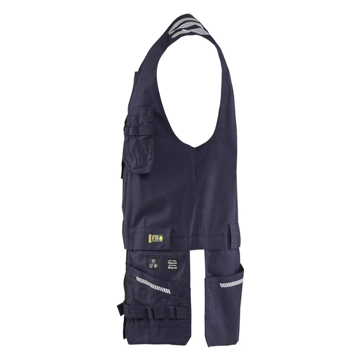 Blaklader 30391512 Inherent Flame Retardant Vest Navy Blue Left #colour_navy-blue