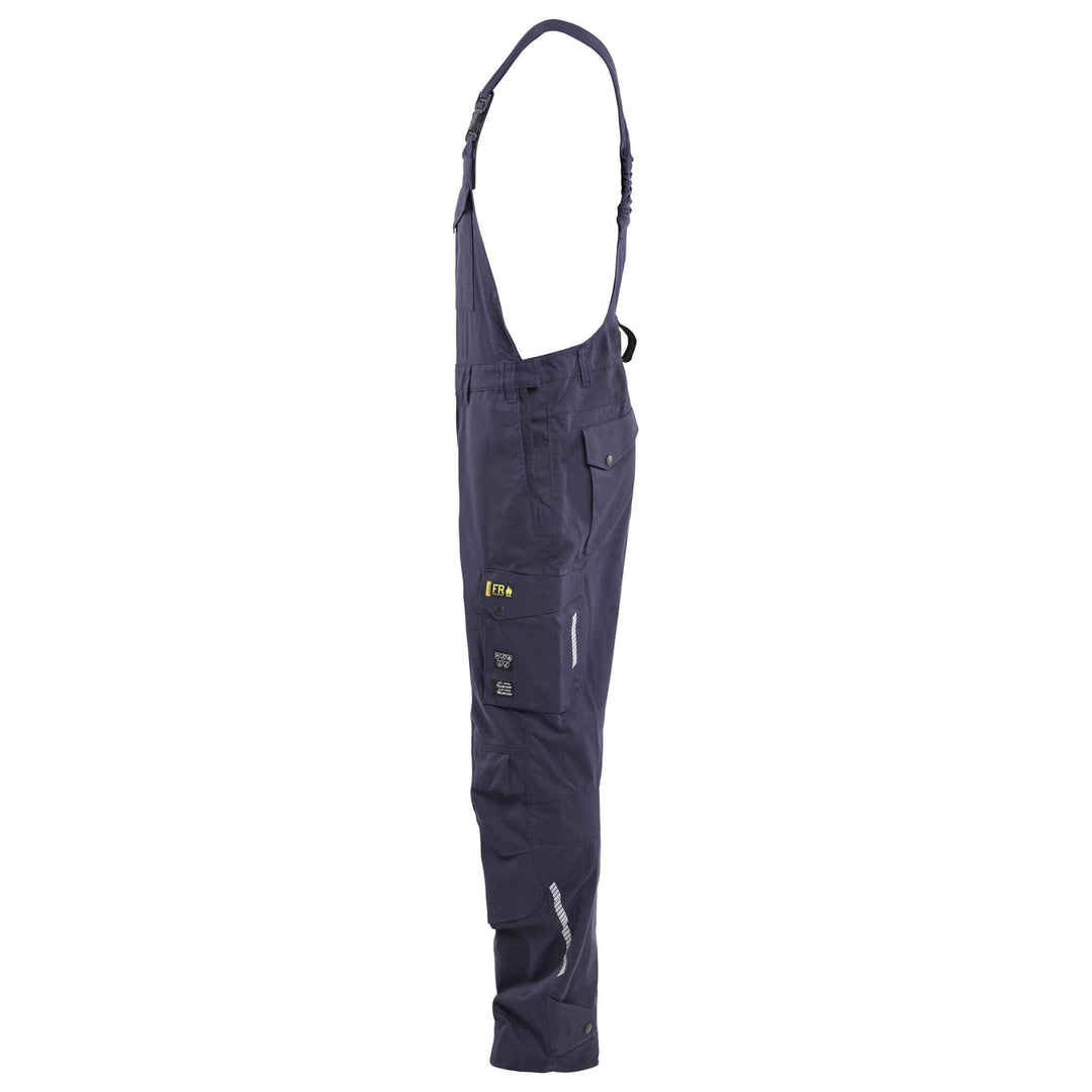 Blaklader 26171512 Inherent FR Bib Trousers Metal Free Navy Blue Left #colour_navy-blue