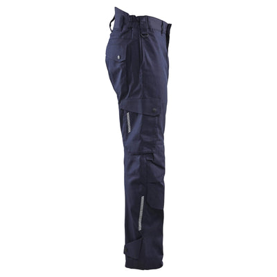 Blaklader 14171512 Inherent FR Trousers Metal Free Navy Blue Right #colour_navy-blue