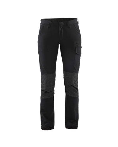 Blaklader 71221645 Ladies 4-Way-Stretch Trousers Cordura Black/Dark Grey Main #colour_black-dark-grey