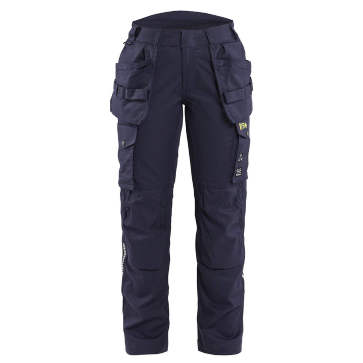 Blaklader 71081512 Ladies Craftsman Flame Retardant Inherent Holster Pocket Trousers Navy Blue Main #colour_navy-blue