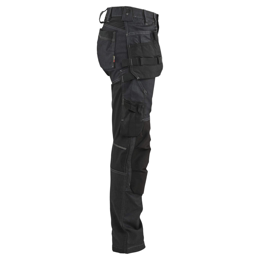 Blaklader 71321141 Ladies Craftsman Stretch Denim Knee Pad Trousers Black Right #colour_black