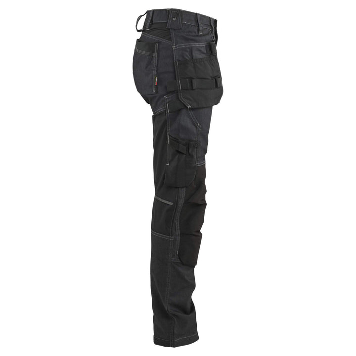 Blaklader 71321141 Ladies Craftsman Stretch Denim Knee Pad Trousers Black Right #colour_black