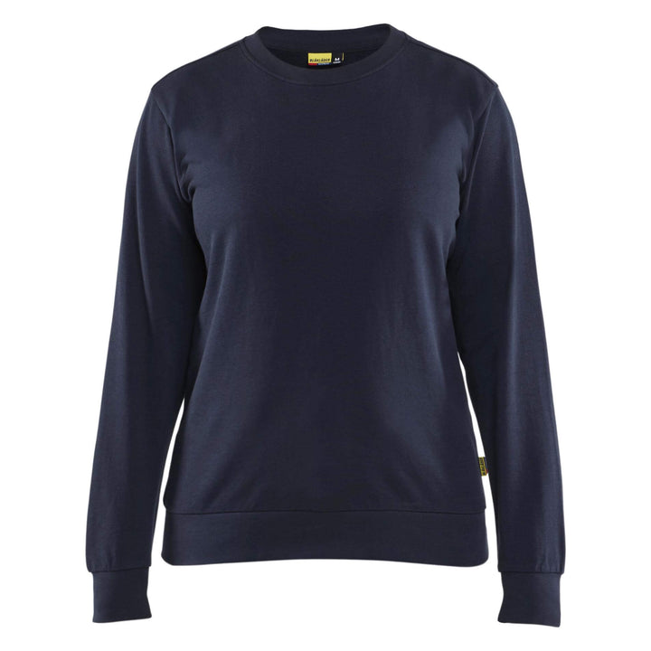 Blaklader 34051158 Ladies Crew Neck Sweatshirt Dark Navy Blue Main #colour_dark-navy-blue