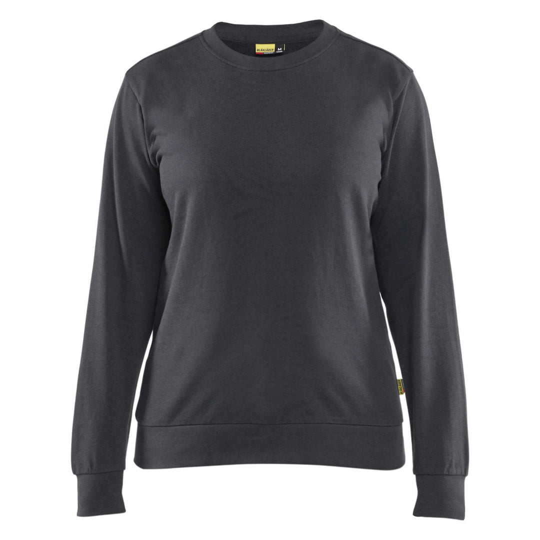 Blaklader 34051158 Ladies Crew Neck Sweatshirt Mid Grey Main #colour_mid-grey