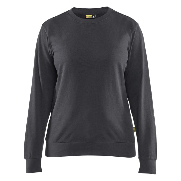 Blaklader 34051158 Ladies Crew Neck Sweatshirt Mid Grey Main #colour_mid-grey