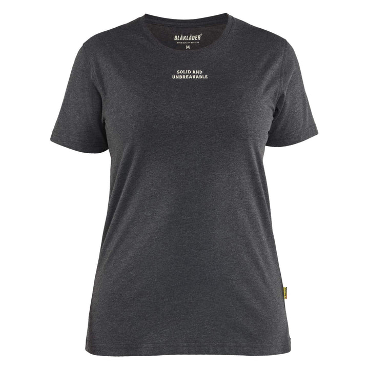 Blaklader 94231053 Ladies Eagle Polycotton T-Shirt Black Melange Main #colour_black-melange