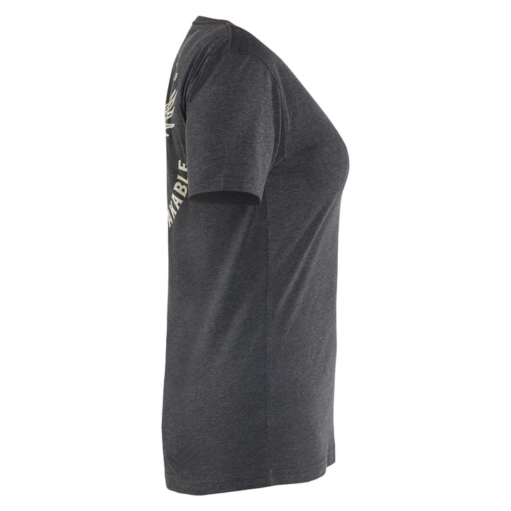 Blaklader 94231053 Ladies Eagle Polycotton T-Shirt Black Melange Right #colour_black-melange