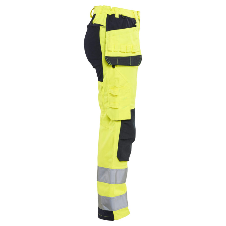Blaklader 71451512 Ladies Flame Retardant Multinorm Inherent Stretch Trousers Yellow/Navy Blue Right #colour_yellow-navy-blue