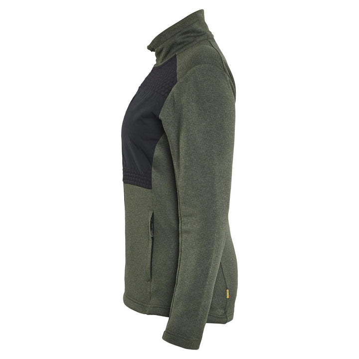 Blaklader 35492533 Ladies Full Zip Sweatshirt Autumn Green/Black Left #colour_autumn-green-black