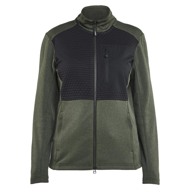 Blaklader 35492533 Ladies Full Zip Sweatshirt Autumn Green/Black Main #colour_autumn-green-black