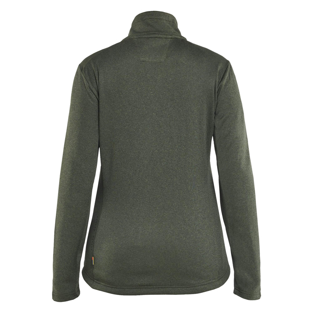 Blaklader 35492533 Ladies Full Zip Sweatshirt Autumn Green/Black Rear #colour_autumn-green-black