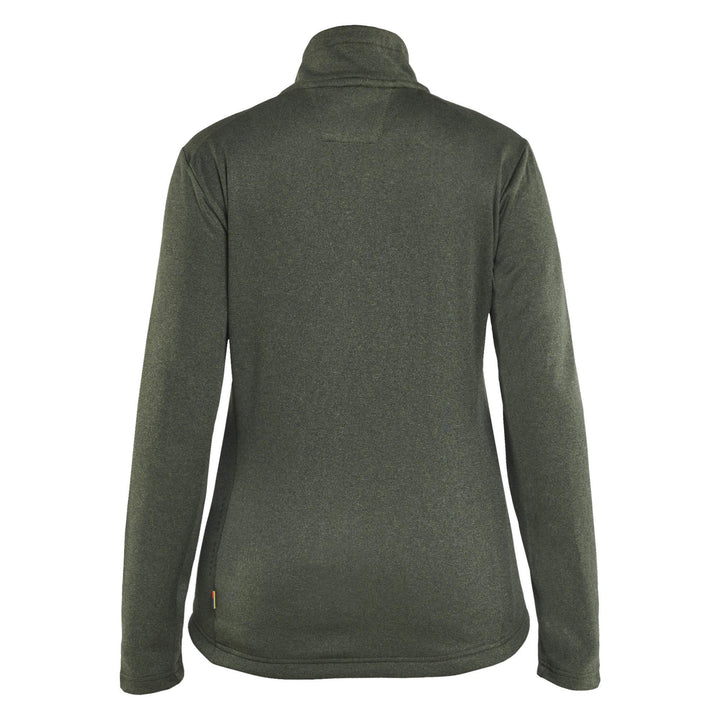 Blaklader 35492533 Ladies Full Zip Sweatshirt Autumn Green/Black Rear #colour_autumn-green-black