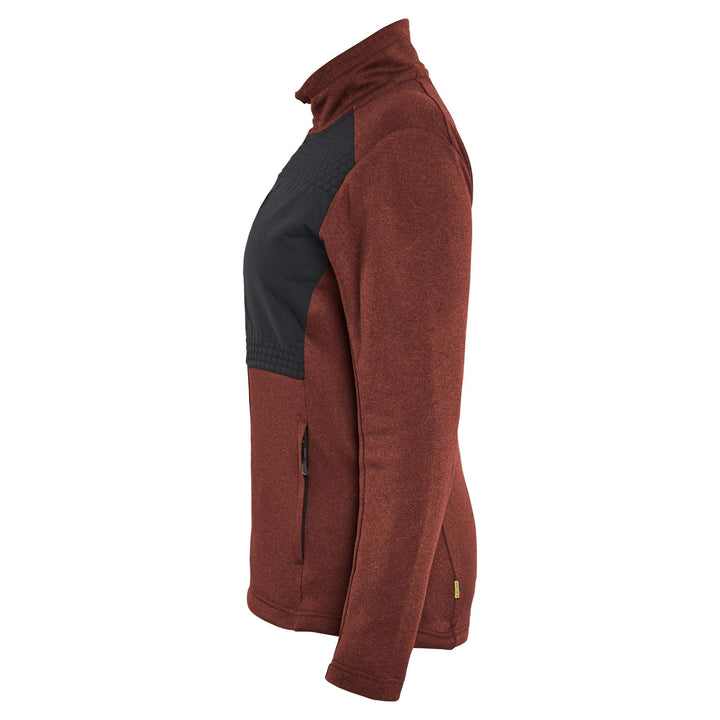 Blaklader 35492533 Ladies Full Zip Sweatshirt Burned Red/Black Left #colour_burned-red-black