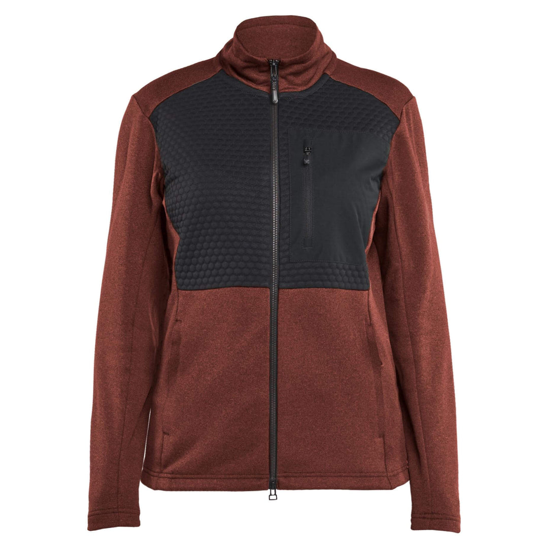 Blaklader 35492533 Ladies Full Zip Sweatshirt Burned Red/Black Main #colour_burned-red-black