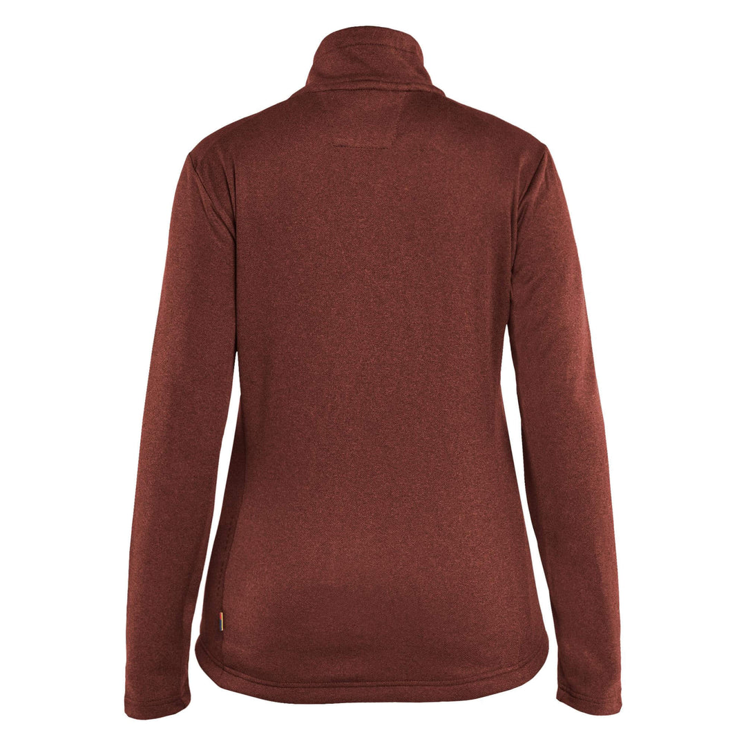 Blaklader 35492533 Ladies Full Zip Sweatshirt Burned Red/Black Rear #colour_burned-red-black