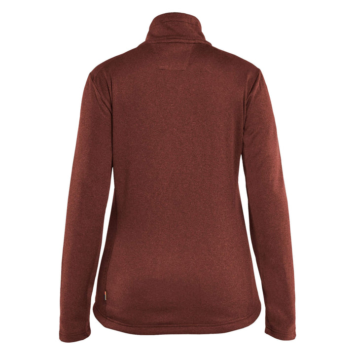Blaklader 35492533 Ladies Full Zip Sweatshirt Burned Red/Black Rear #colour_burned-red-black