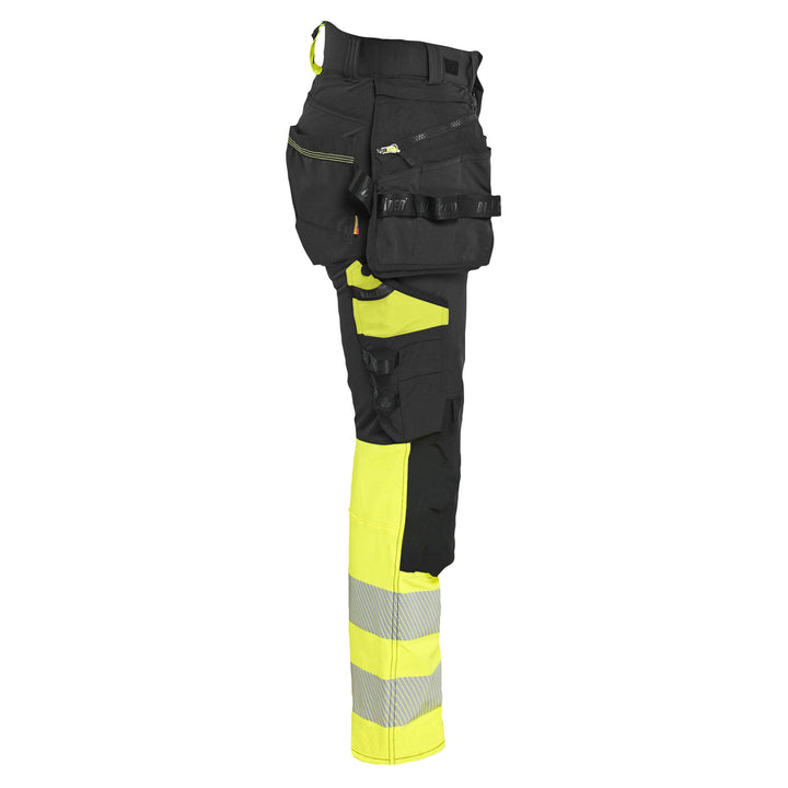 Blaklader 70251648 Ladies Hi-Vis 4-Way-Stretch Trousers Black/Hi-Vis Yellow Right #colour_black-hi-vis-yellow