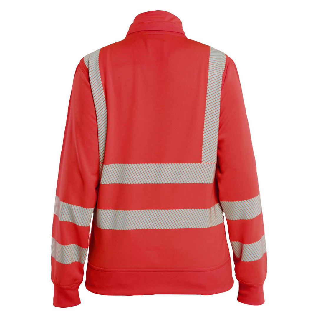 Blaklader 35742538 Ladies Hi-Vis Sweatshirt with Detachable Hood Hi-Vis Red Additional 1 #colour_hi-vis-red