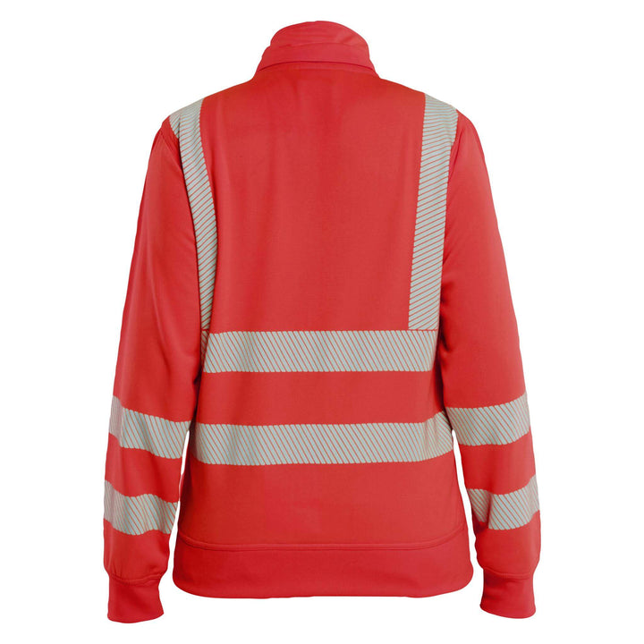 Blaklader 35742538 Ladies Hi-Vis Sweatshirt with Detachable Hood Hi-Vis Red Additional 1 #colour_hi-vis-red